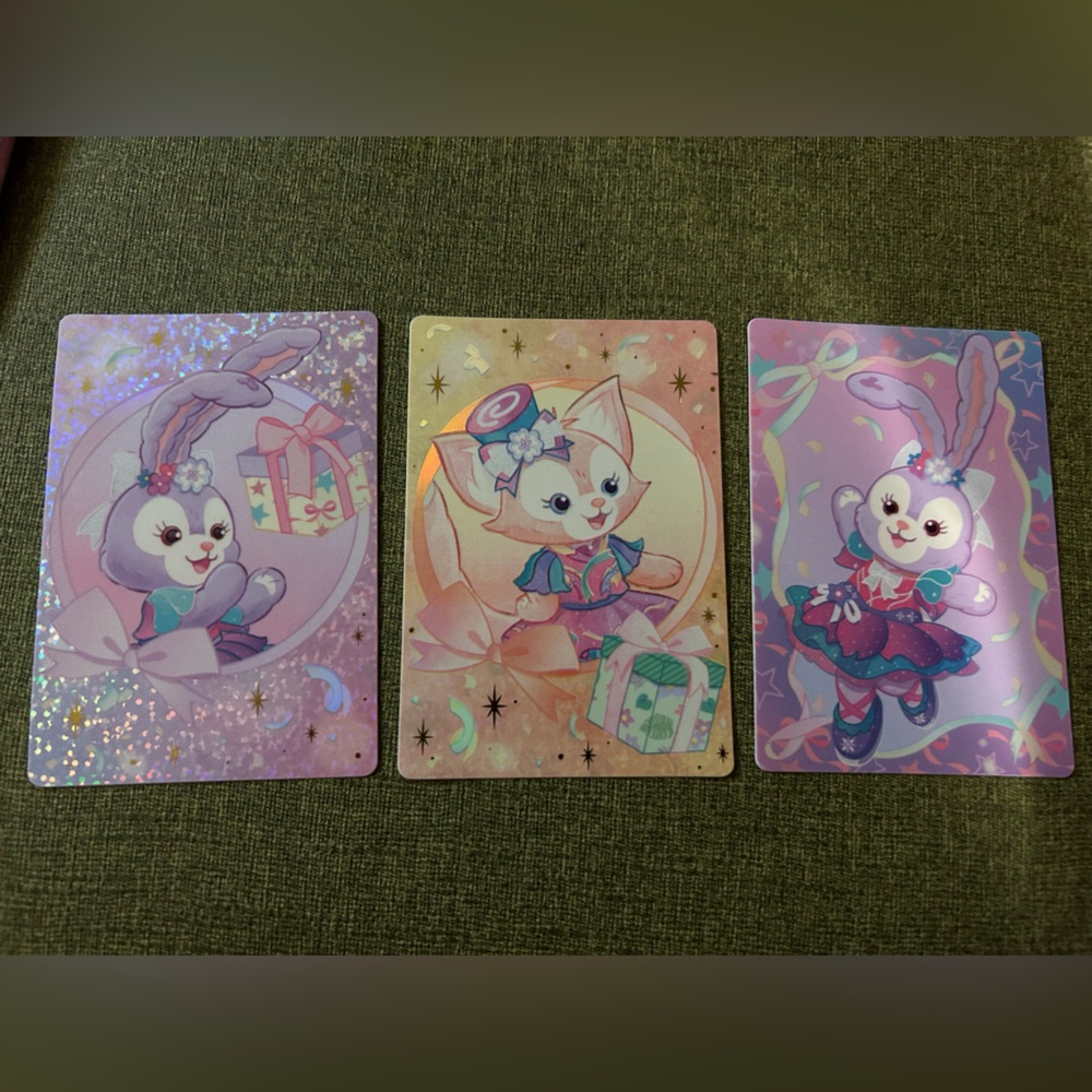 Lina Bell and Stella Lu HK Disney collector cards